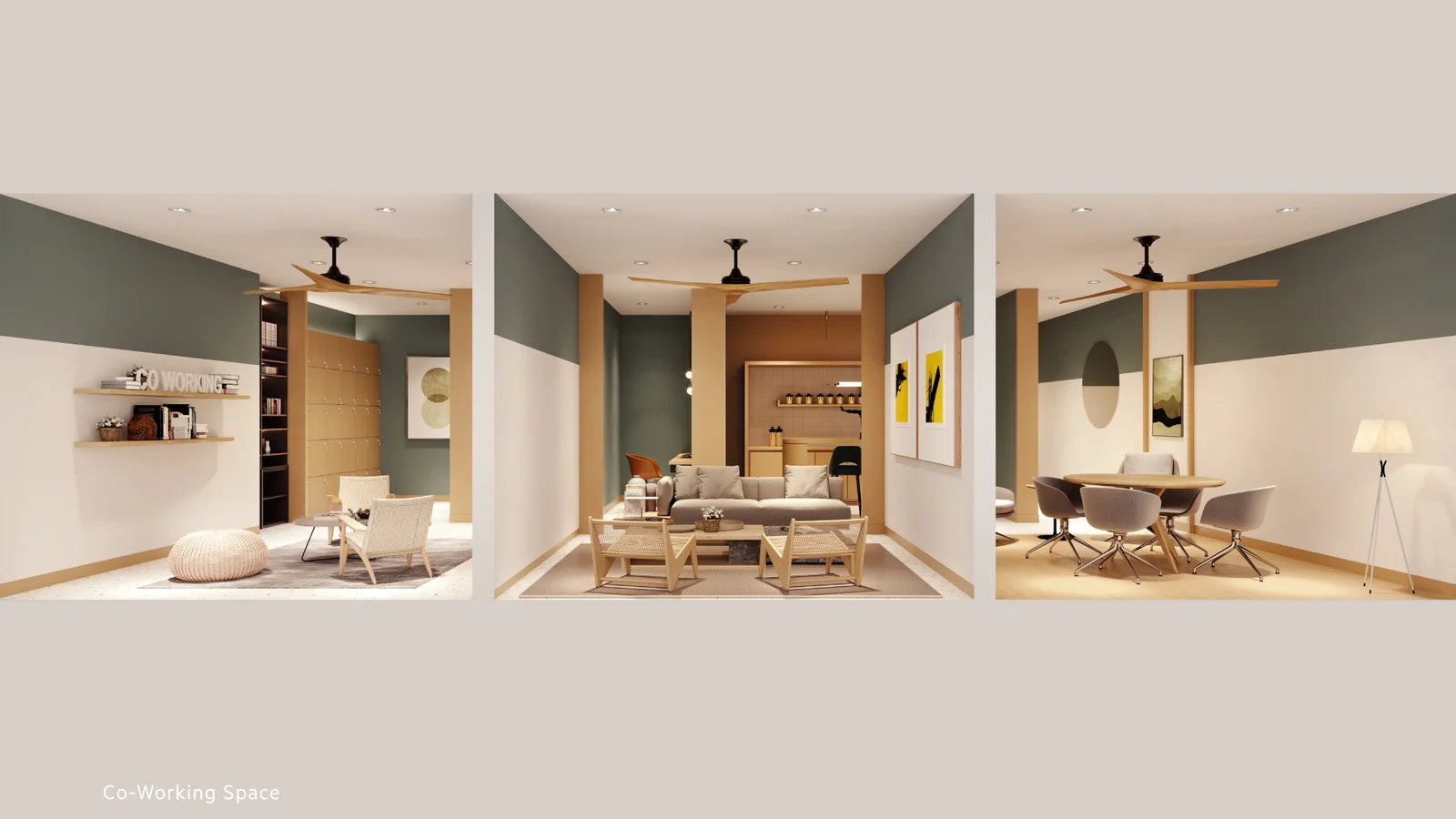 Co-working space render at Anya at Shorea Park